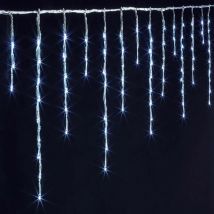 Rideaux stalactites extérieur 2m 120 led blanc froid + transfo - Feeric lights & christmas