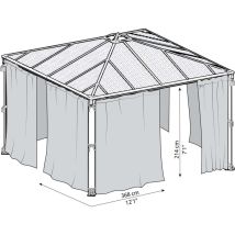 La Maison Du Jardin - Set De 4 Rideaux Pour Tonnelles - Palram - 703319
