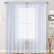 Rideaux transparents salon tringle poche fenêtre panneaux de rideaux chambre rideaux semi-transparents en voile rideaux transparents