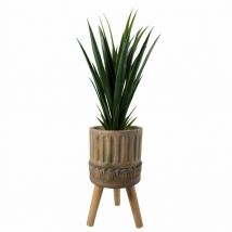 Leaf - Ridged Composite Planter with Stand