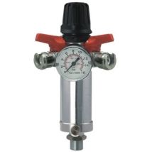 Regolatore di pressione con filtro e manometro – Alluminio sabbiato – Compatibile con compressori 50/100 Lt – 0-16 bar, 0-230 psi