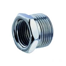 Raccordo diritto ridotto maschio femmina in acciaio zincato 3/4'x1/4' Raccorderie Metalliche