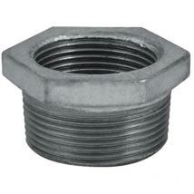 Riduzione in ghisa esagonale malleabile zincata 2x11/2 mf fig 241 acqua