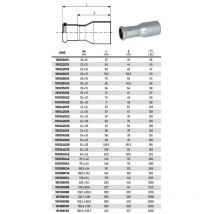 Riduzione mf ø42x28 inox 316L press. 191042028