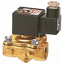 2/2-Wege-MV., ms, no, zwangsg., 24 v dc, Rp 3/4, fkm, pn 0-9 bar - Riegler