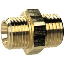 Doppelgewindenippel, M24x1,5 a., M24x1,5 a., sw 28, Messing - Riegler