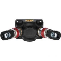 Riegler Endverteilerdose Kunststoff Innengewinde 1xG1/2 zu 3xSchwenk- Kupplung 7,2