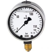 Glyzerinmanometer, Metallgehäuse, g 1/2 unten, 0-16,0 bar, ø 100 - Riegler