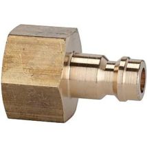 Riegler Nippel für Kupplungen nw 5, Messing blank, g 1/8 ig, sw 14
