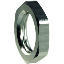 Riegler Sechskant-Gegenmutter, G 3/4, SW 32, Messing vernickelt