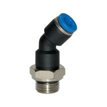 Riegler - Steckverschraubung 45° »Blaue Serie«, drehbar, g 3/8 außen, ø 8mm