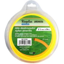 107638 Decespugliatore Rotondo In Nylon, Giallo, 3 Mm X 54 M - Riegolux