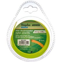 Riegolux 107641 - Filo Per Decespugliatore In Nylon, Rotondo, Giallo, 2 Mm X 20 M