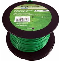 107643 Filo Decespugliatore In Nylon, Rotondo, Verde, 3 Mm X 100 M - Riegolux