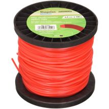 107666 Filo Decespugliatore Nylon Quadrato, Rosso, 2.4 Mm X 100 M - Riegolux