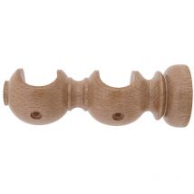Support en bois lisse ouvert double 28x120 mm. pin