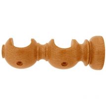 Support en bois lisse ouvert double 20x118 mm. Teck