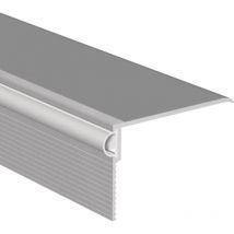 Ellen - Riel de renovación arp longitud 1800 mm ancho 45 mm aluminio anodizado plateado