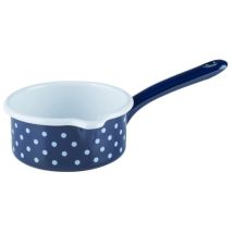 Riess cacerola con pico Ø12cm 0,5 litros esmalte Country Dirndl azul punteado