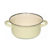 Riess Classic Pastell Kasserolle mit Chromrand Ø16cm, 1 Liter Pastell-gelb Induktion