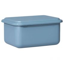 Riess-kelomat - Riess recipiente de almacenamiento con tapa pequeño 15x11x7 cm esmalte azul arándano