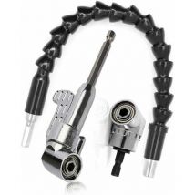 Deckon - gabrielle Right Angle Drill and Flexible Angle Extension Set, Angle Bit Right Angle Screwdriver 105 Degree 1/4 Hex Shank for Drill