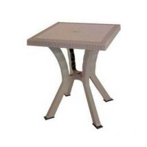 Rigoletto Rattan taupe quadratischer Außentisch 60 x 60 cm
