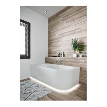 Riho - Desire Corner Eck-Badewanne, Version rechts, seidenmatt