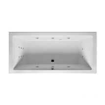 Lugo Rechteck-Badewanne, Version rechts, mit flow-System, - Riho