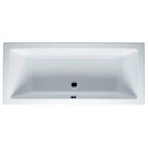 Riho - Lusso Bañera rectangular, empotrada, 2 plazas, blanca,