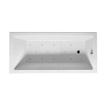 RIHO Lusso Plus Rechteck-Badewanne, mit Air-System, 170x80x48cm,
