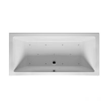 Lusso Rechteck-Badewanne, Version links, mit Air-System, - Riho