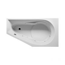 RIHO Yukon Eck-Badewanne, mit flow-System, Einbau, 1-Sitzer,