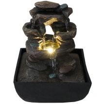 Rilassante fontana da interno rockfall e led bianco caldo