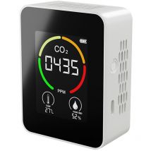 Rilevatore di CO2, display di umidità della temperatura, rilevatore portatile di qualità dell'aria per la casa, imballaggio casuale, nero
