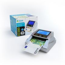 Rilevatore di contraffazione Yatek EC580 con 6 metodi di rilevamento, batteria inclusa e pronto per le nuove banconote da 100 e 200€.