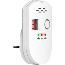 Rilevatore di gas 85 dB Gas di città Gas naturale GPL Propano Allarmi gas GPL Allarme gas plug-in con allarme luce lampeggiante e display digitale