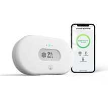 2980 View Pollution - Monitor Per L'Inquinamento Dell'aria (pm, Umidità, Temperatura) Con Connessione Wi-fi, Funzionalità Hub E Display Calm Tech - 