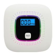 Rilevatore di monossido di carbonio con display digitale e batteria sostituibile, rilevatore di co con pulsante test e indicatore di stato led