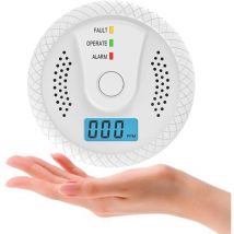 Rilevatore di monossido di carbonio, rilevatore di monossido di carbonio, rilevatore con schermo led e allarme sonoro e luminoso da 85 decibel