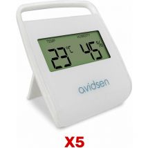Thermomètre digital (température et humidité) pour intérieur - Lot de 5