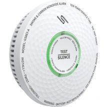 Rilevatori di Fumo e Monossido di Carbonio, Piccolo e Piatto Allarme Antifumo e co con Batteria di 10 Anni, Sicurezza Antincendio e Pulsante di