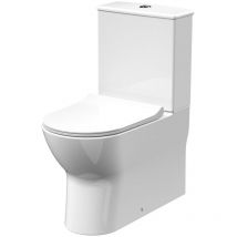 Voda - Rimless Flush to Wall Close Coupled Pan, Cistern & Seat - TOILETSET9