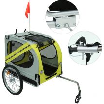 Rimorchio bici per Cani e Animali Domestici,1377390cm giallo