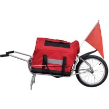 VidaXL Rimorchio da Bici con Una Ruota e Custodia