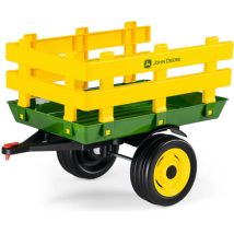 Peg Perego John Deere Stake-side Trailer Rimorchio Per Trattore, 2 Ruote, Portata 10 Kg, Dai 2 Anni