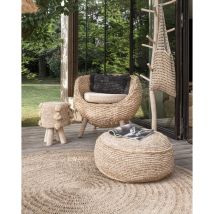 Uniqka - Rina - Pouf en Raffia