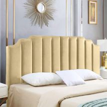 Rincon Cream Plush Double 26 inch Strutted Headboard