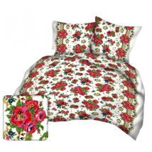 Kora - Rindeneinstreu 140x200 rot weiße Blumen A10482 23