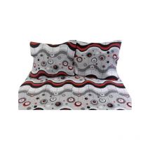 Lollipops - Rindenkissenbezug 50x60 014C Grau Rot Schwarz